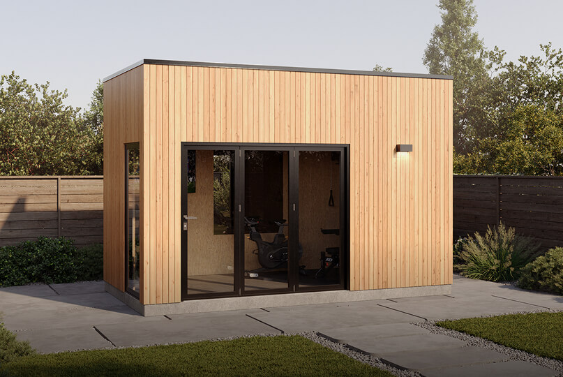 Backyard gym shed by Rivolty