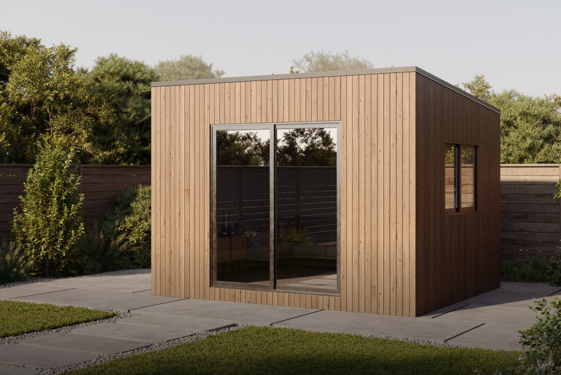 Minima compact backyard office shed