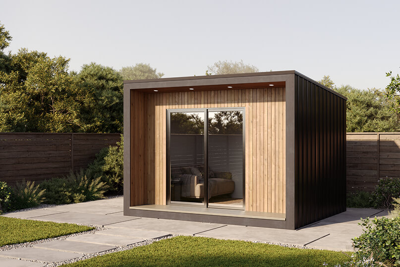 Redding modern backyard office shed