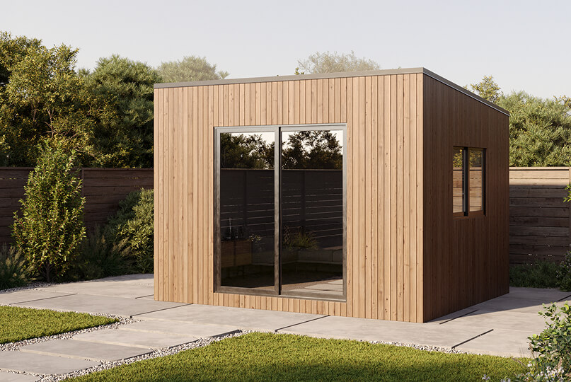 Minima compact backyard office shed
