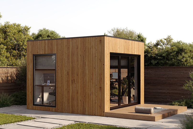 Edge modern backyard office shed