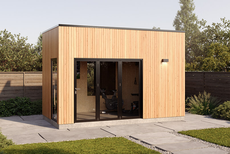 Backyard gym shed by Rivolty