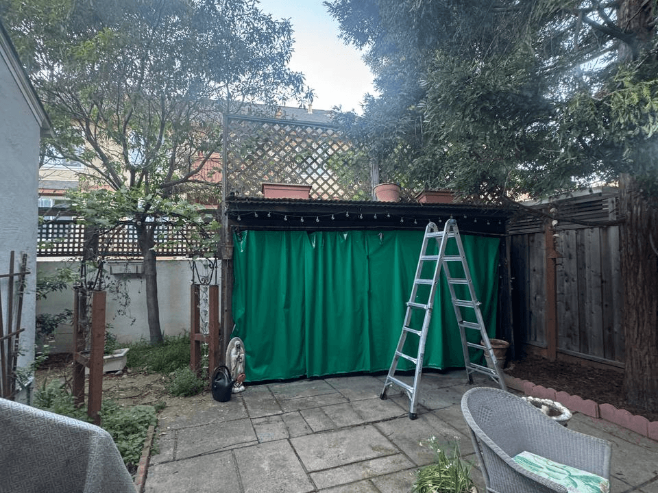 San Mateo backyard before shed installation