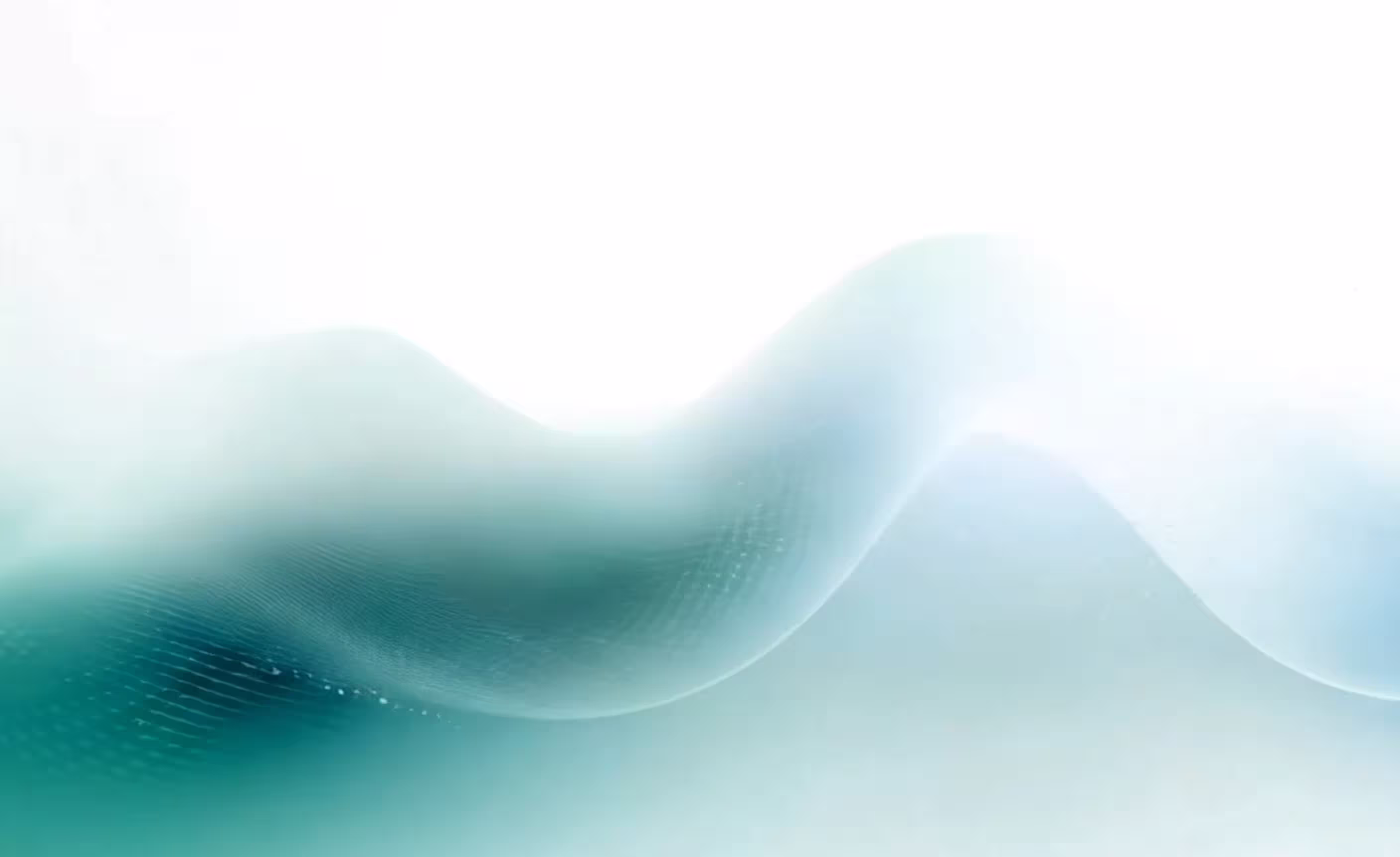 Soft abstract waves in shades of blue and teal with a smooth, flowing texture.