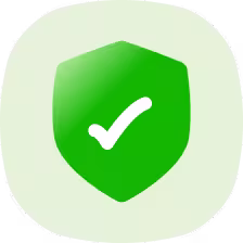 Green shield icon with a white checkmark symbolizing security or verification.