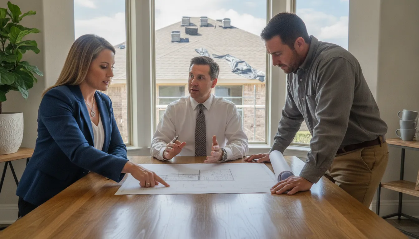 Texas real estate closing documents for roof repairs paid at closing