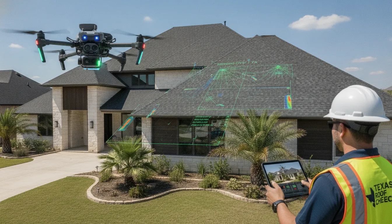A beautiful, modern home in Sienna, Texas, showcasing a newly installed architectural asphalt shingle roof.