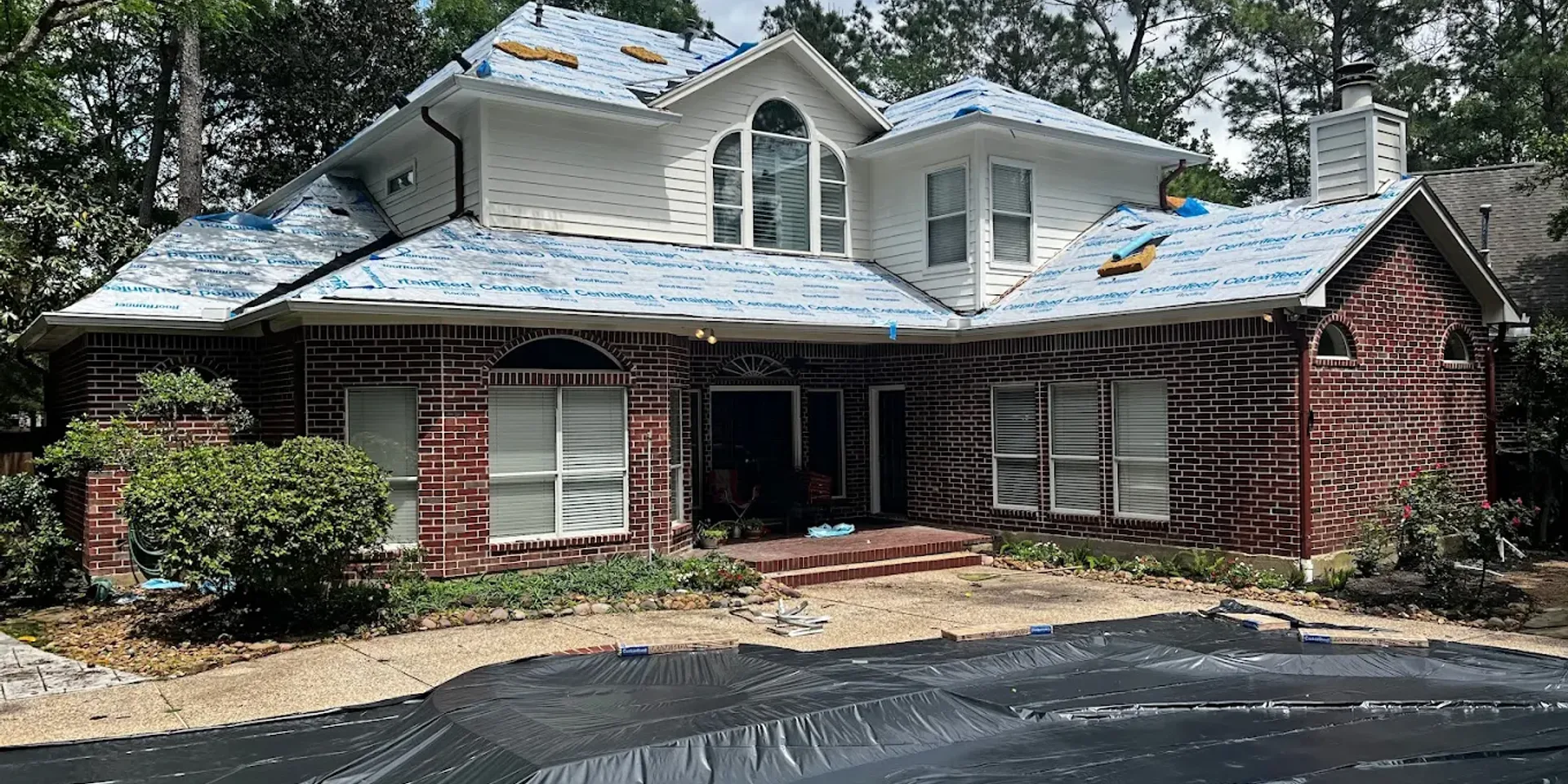New roof installation on a Houston home
