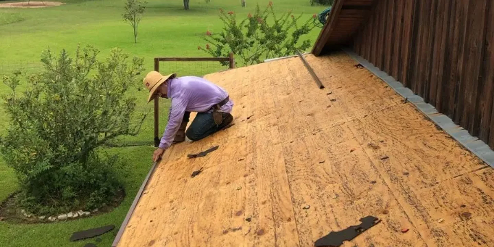 Residential roof with proper attic ventilation in a Houston neighborhood