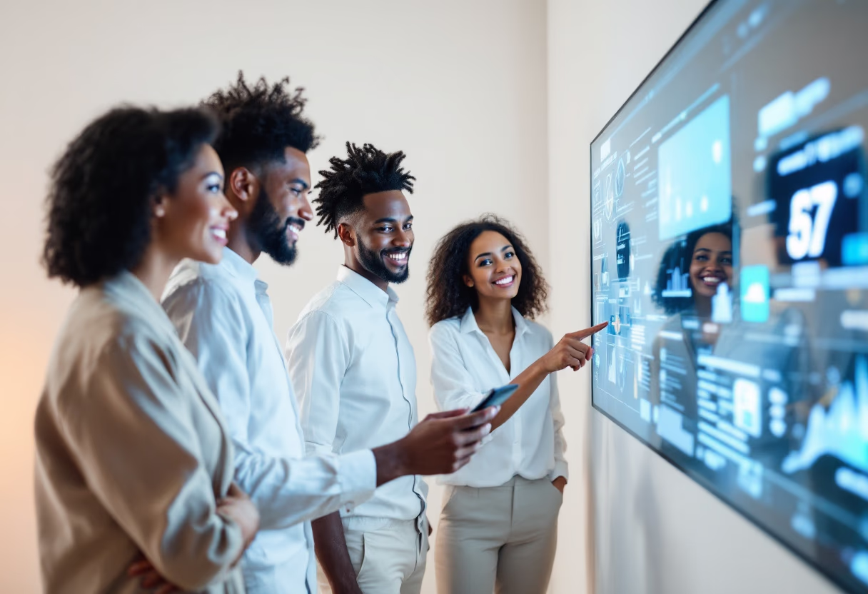 image of team discussion (for a hr tech)