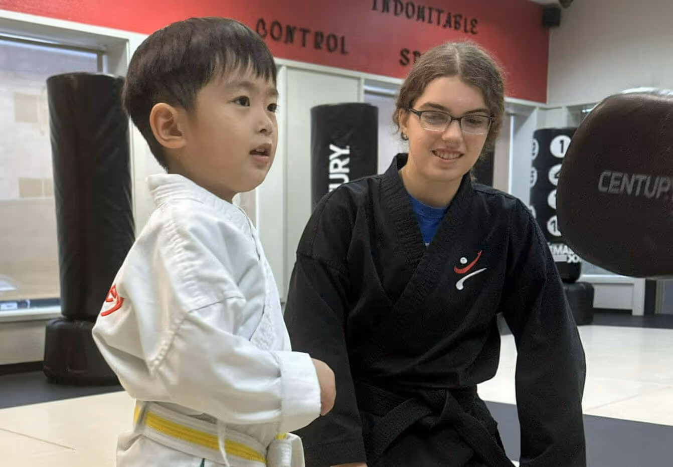 Young Martial Arts Students learn how to focus