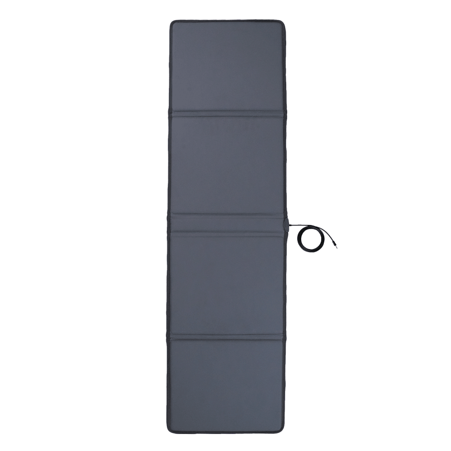 CELLER8 full body PEMF mat, grey side, with connection cable.
