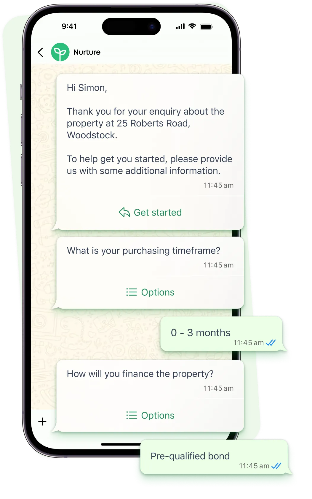 WhatsApp nurture chat