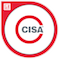 Certified Information Systems Auditor (CISA) logo with stylized red and black circular design.