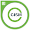 Certified Information Security Manager CISM logo with green circular design and acronym CISM in center.
