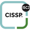 Certified Information Systems Security Professional (CISSP) logo with ISC2 in a shield shape.