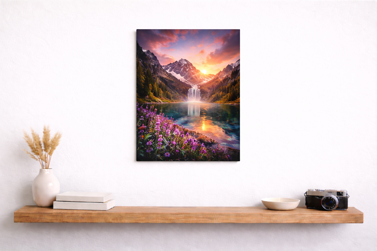 Statement piece metal print for bedroom or guest room