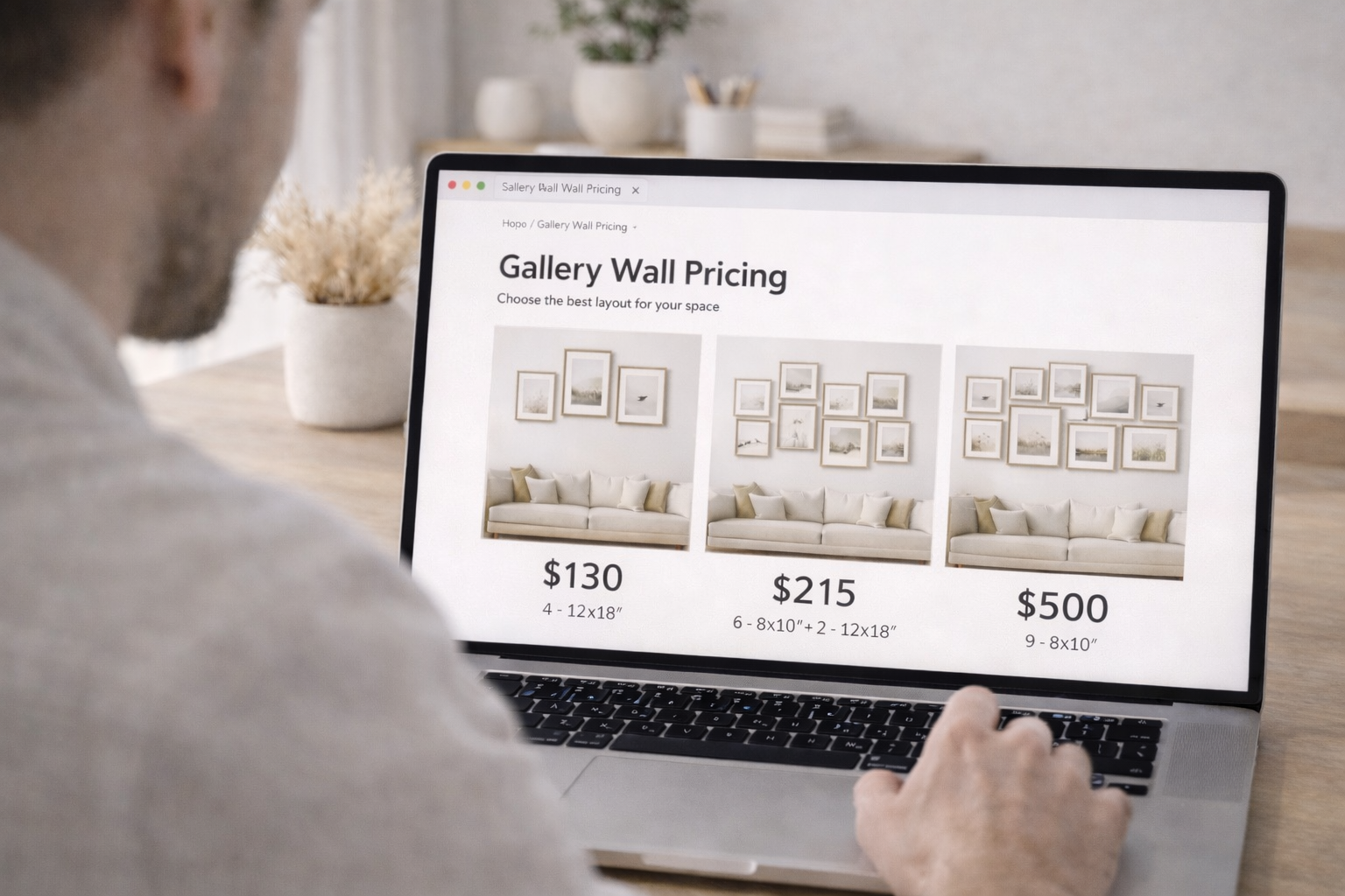 Gallery wall consultation and design review