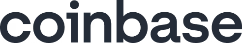 Coinbase brand logo in black text.