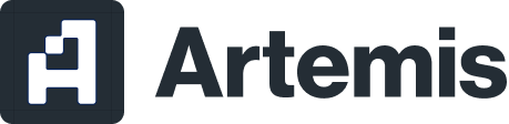 Artemis logo with stylized white 'A' icon beside the text Artemis in dark font.