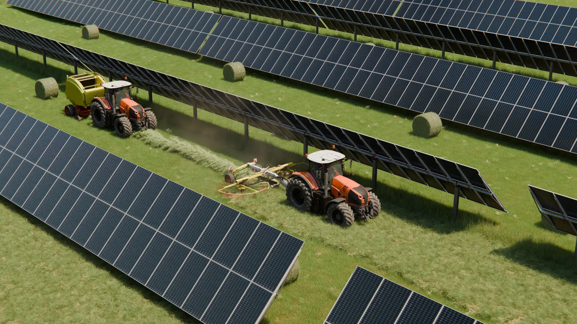 Ombrière pour prairies temporaires, TSE agrivoltaisme