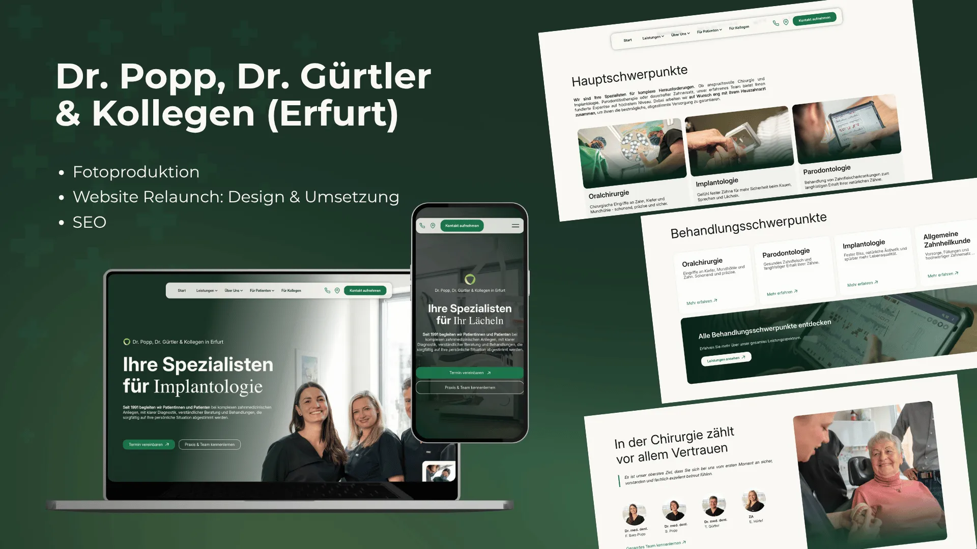 Dr. Popp, Dr. Gürtler und Kollegen in Erfurt Projekt Übersicht 