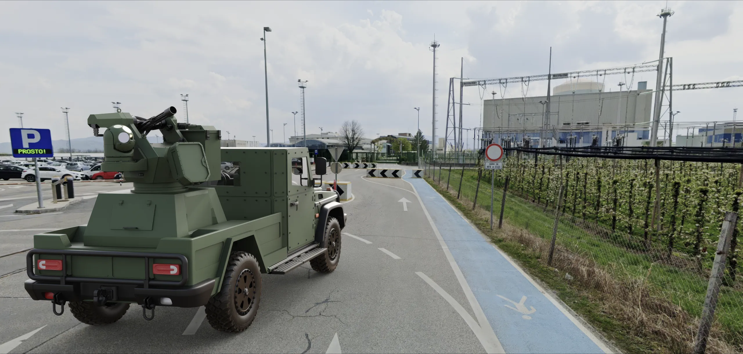 Midgard 134 on a 4x4 vehicle at a power plant
