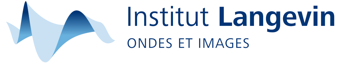 Institut Langevin logo with stylized blue wave graphic and text 'Institut Langevin ONDES ET IMAGES'.
