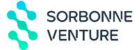 Sorbonne Venture logo with abstract blue and green connected dots design.