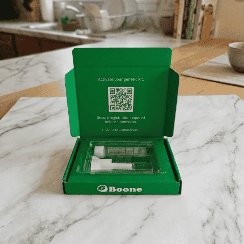 At-home saliva DNA test kit for Boone nutrition testing