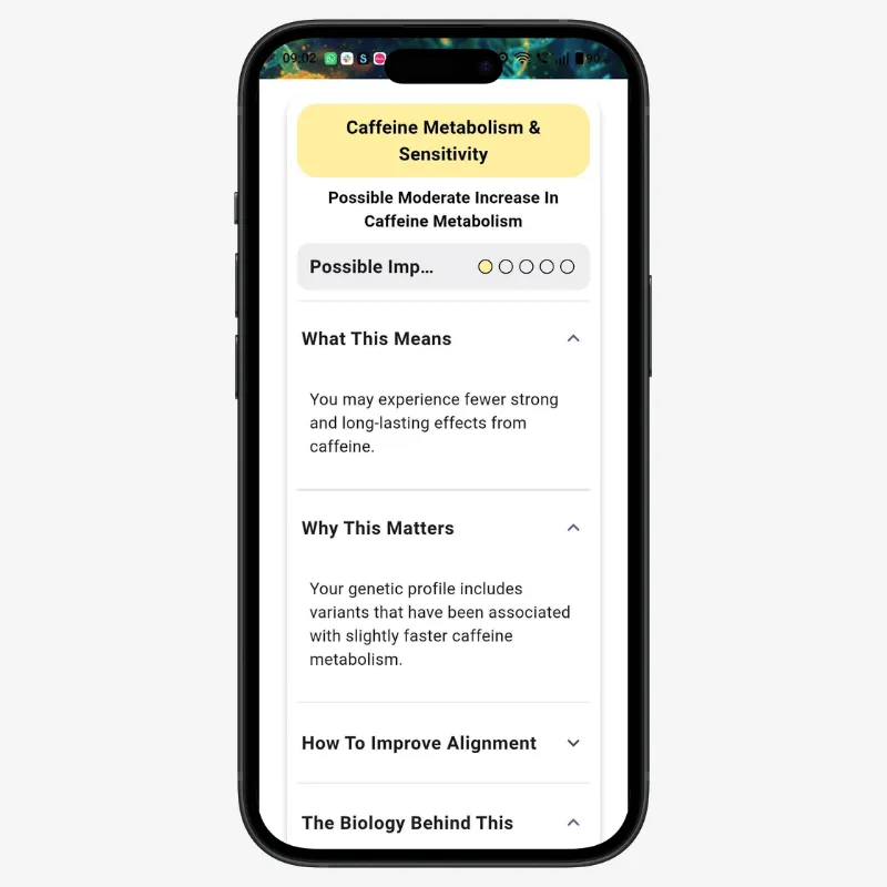 Boone app showing micronutrient trends over time