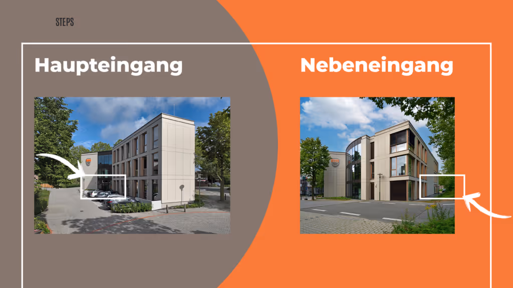 Anfahrtskarte zum STEPS Coworking Space Gronau