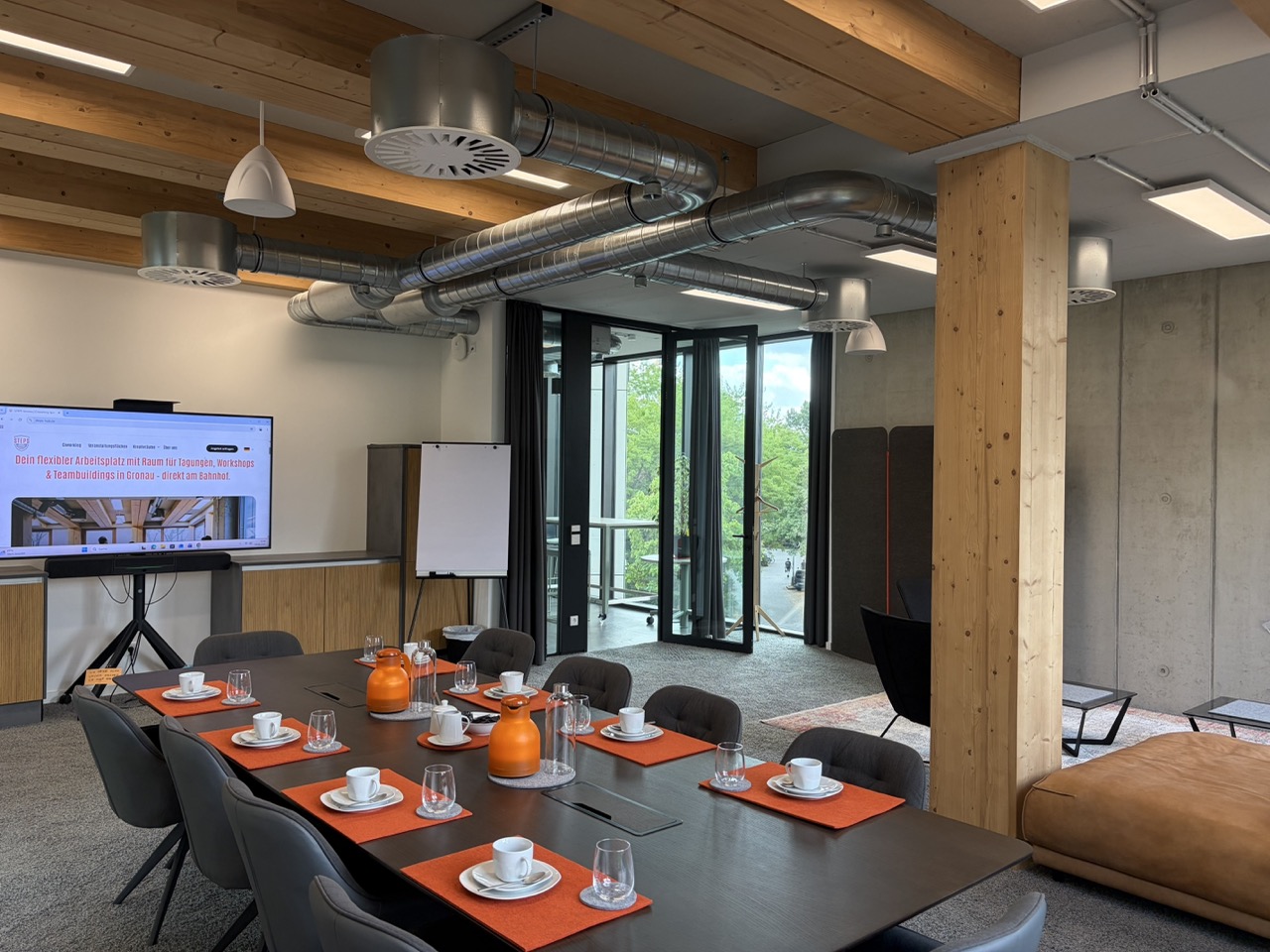 Innenansicht STEPS Hub Gronau – Seminar- und Eventlocation