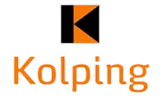 Kolping logo with a stylized black and orange 'K' above the word 'Kolping' in orange text.