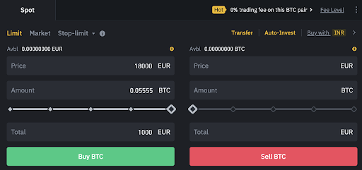 Crypto Trading Limit Order