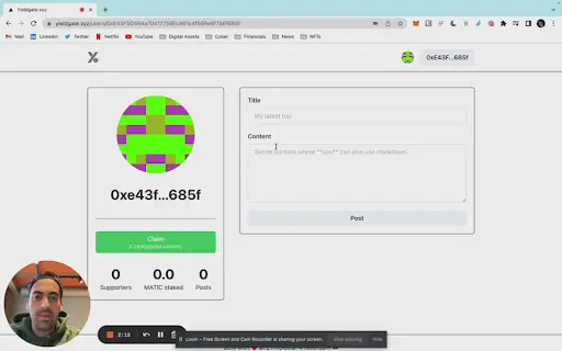 ETH Amsterdam finalist Yieldgate_s live demo