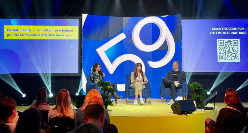 Priit Saluma, Bulëza Koci and Raja Skogland on the stage