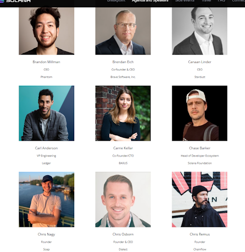Solana Breakpoint 2022 Speakers