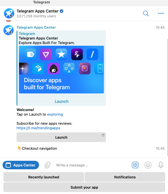 Telegram Apps Center - How to Get Started