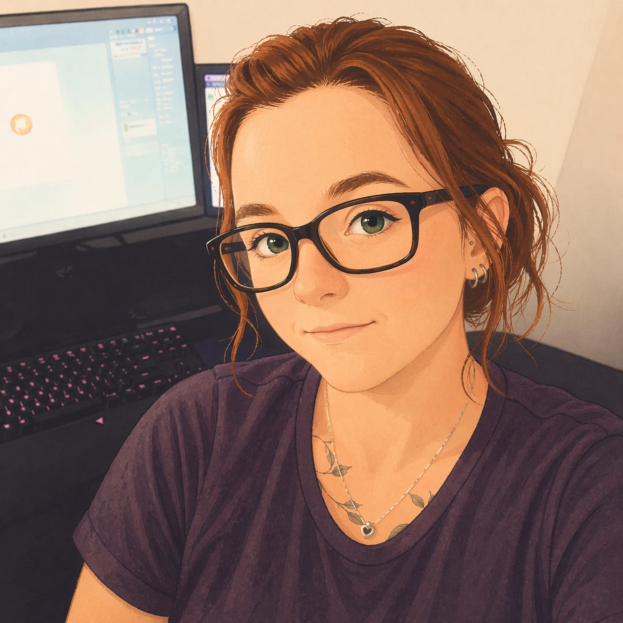 An illustration of Hannah, the founder of Jorvik Web Dev