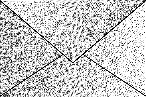 Animated GIF of an envelope icon that repeatedly opens and closes with an itab in it.