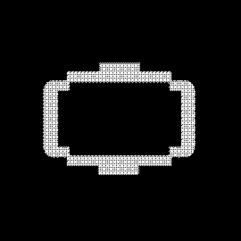 Bitmap effect of the Make it Personal Logo Rotating in 3D