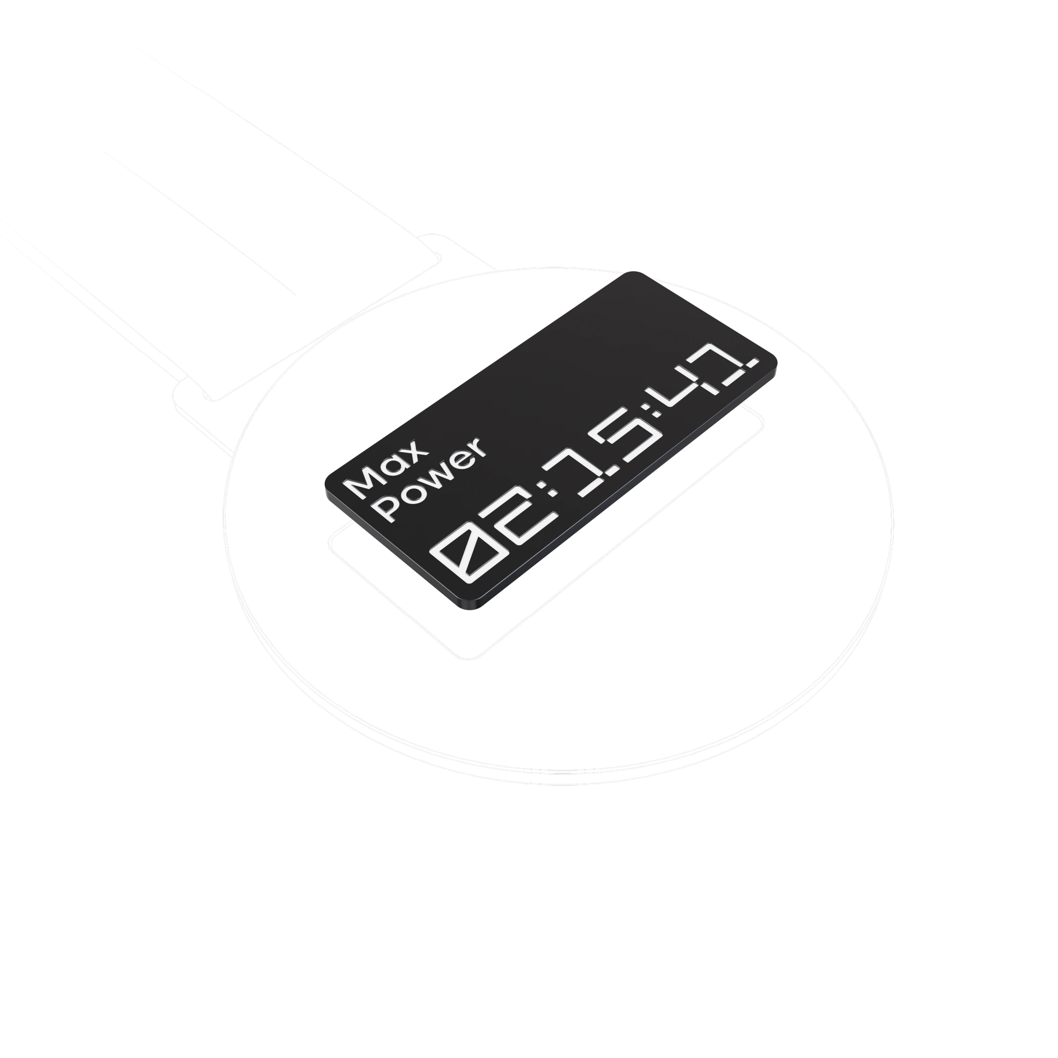 itab hovering above a line silhouette of a medal showing the design and a runners time