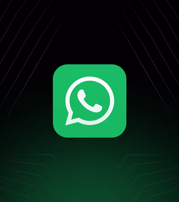 WhatsApp app icon with green background and white speech bubble containing a phone receiver.