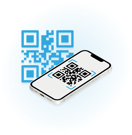 Blue QR phone