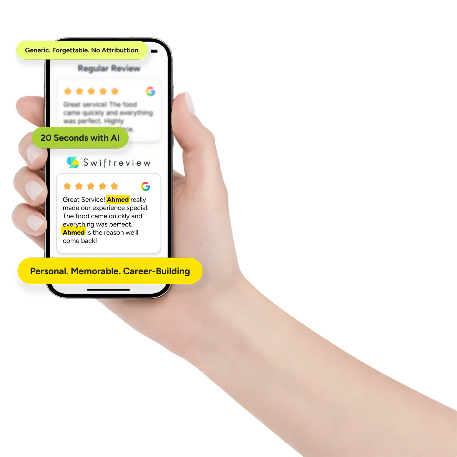SwiftReview on mobile
