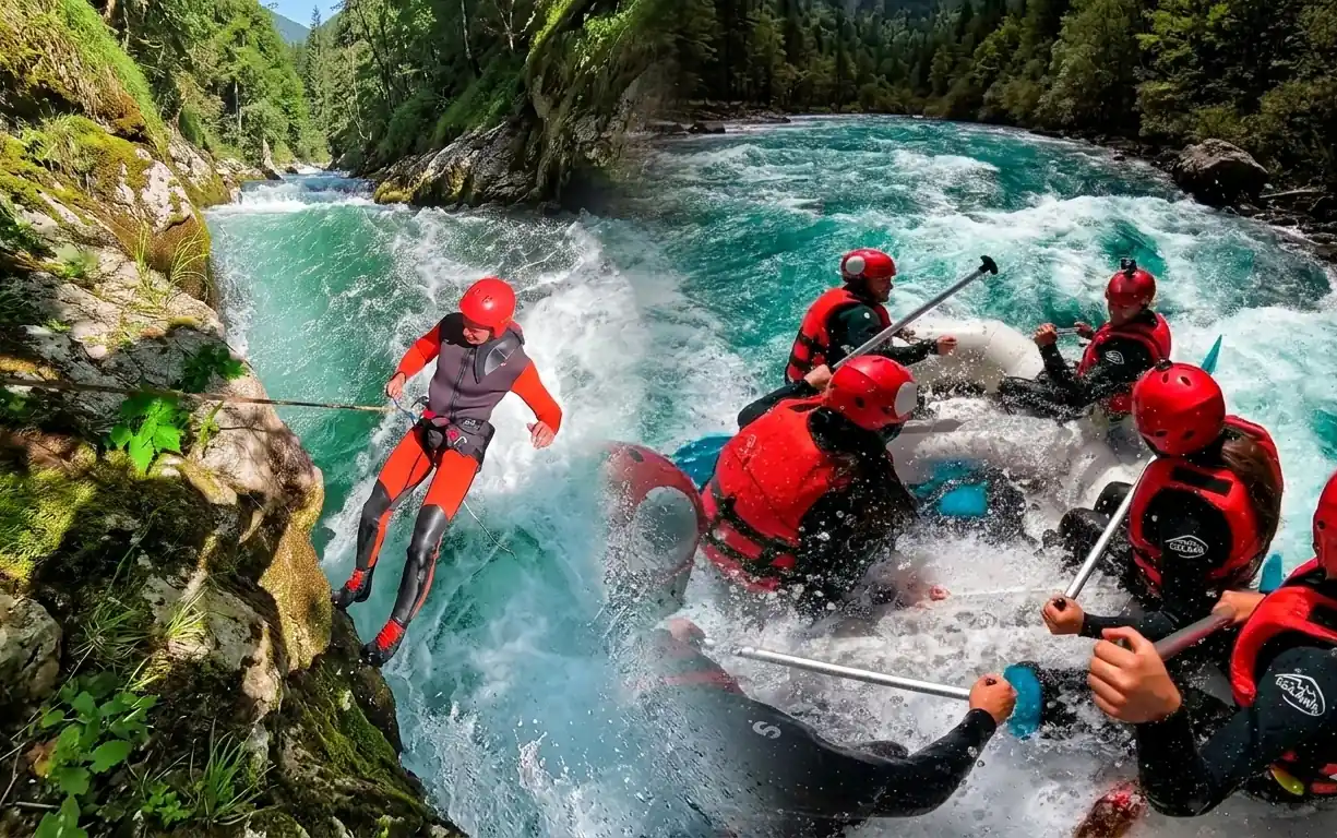 Small group canyoning and rafting combo in Sutjeska National Park
