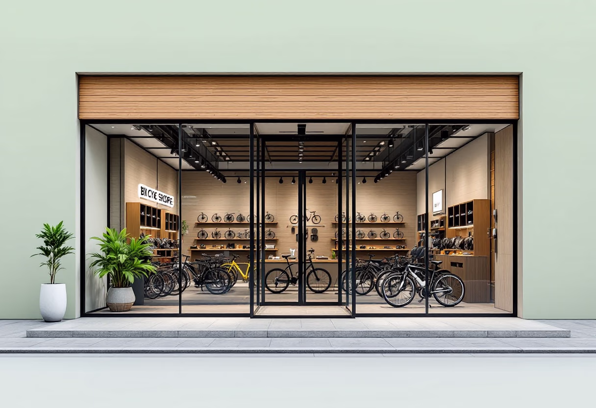 image of shop exterior (for a bicycle shop)