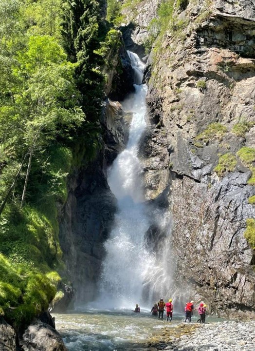 Lanchâtra waterfall in the Vénéon valley, Écrins national park.