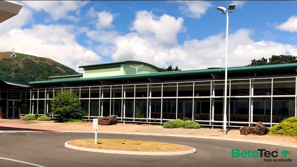 Exterior view of the BetaTec Innovation Centre showcasing hop product research and brewing innovation facilities